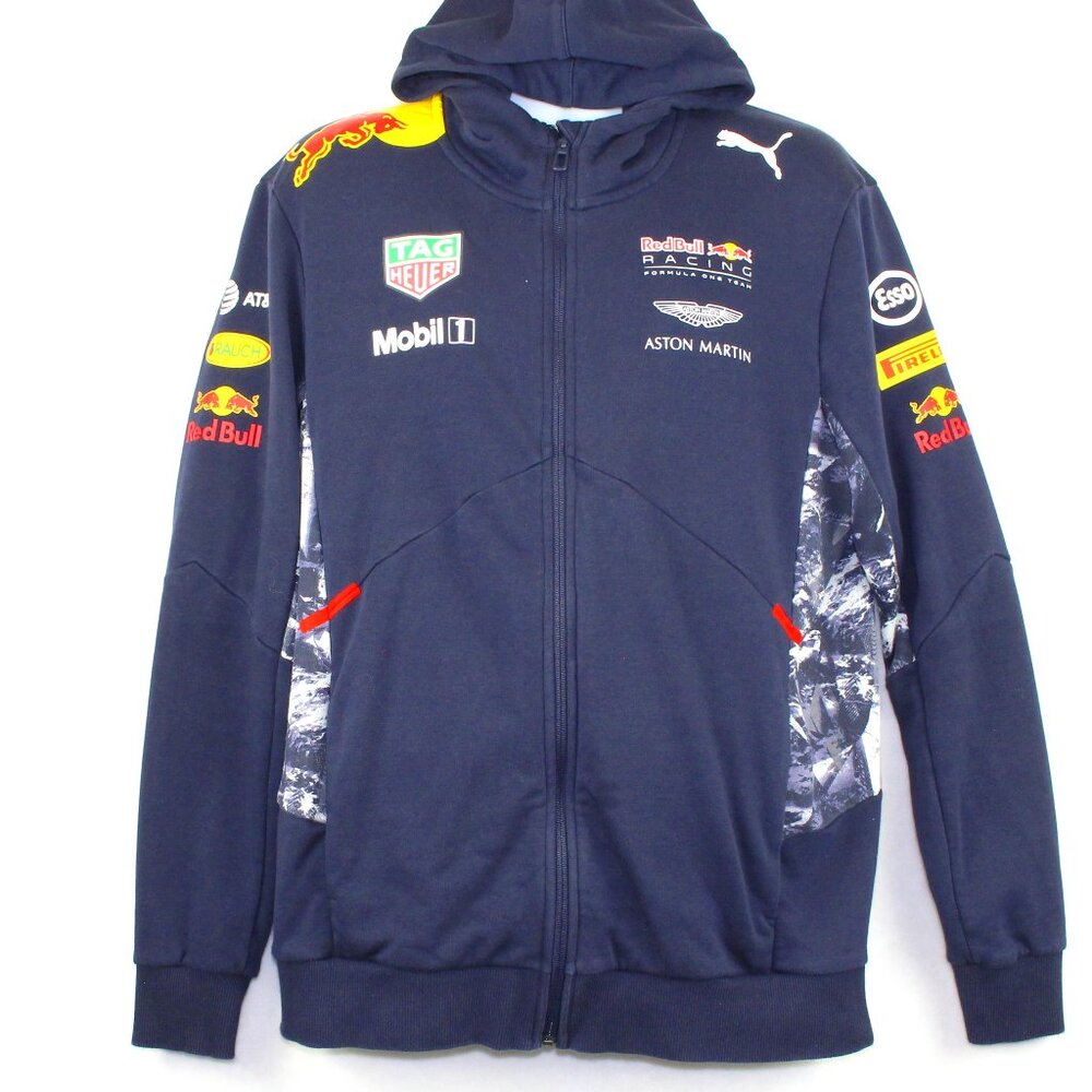 Puma Red Bull F1 Driving Racing Team Hooded Jacket Mens XL